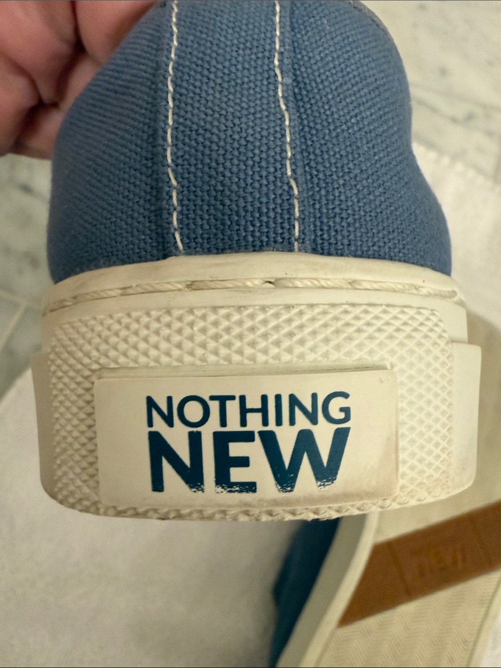 Nothing New Men’s Classic Low-Top Canvas Sneakers in Blue. Size 11 - Picture 9 of 9